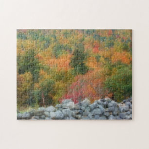 Puzzle Otoño Foliage Stone Wall Nature Art