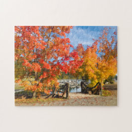 Puzzle Otoño junto al lago en el norte de Idaho Rompecabe
