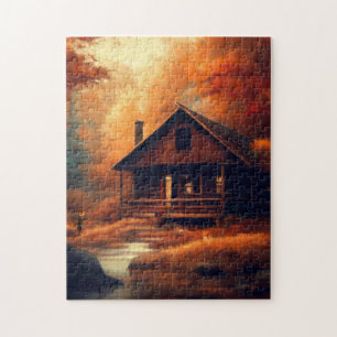 Puzzle Otoño/otoño/Halloween/pintura rústica