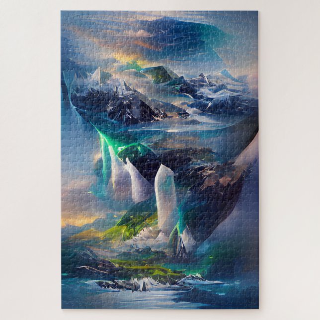 Puzzle Otra tierra viva en las nubes (Vertical)