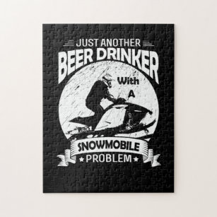 Puzzle Otro Bebedor De Cerveza Con Snowmobile
