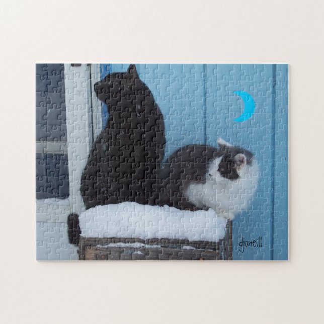 Puzzle Otro meme de la tormenta que llega al gato (Horizontal)