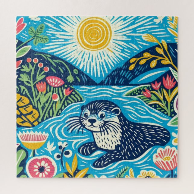 Puzzle Otter (Vertical)