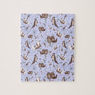 Puzzle Otters en morado
