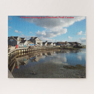 Puzzle Outer Banks Carolina del Norte. Saludos de Navidad
