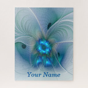 Puzzle Ovaciones de pie Arte abstracto azul fractal Nombr