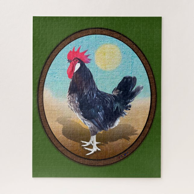 Puzzle Oval de Menorca Rooster (Vertical)