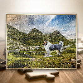 Puzzle Oveja Azul Merle Rough Collie -