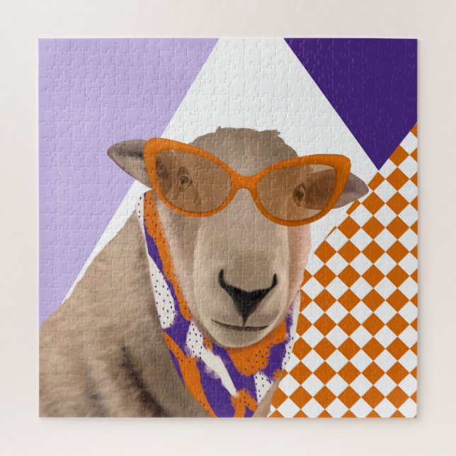 Puzzle Oveja Cubierta Con Gafas (Vertical)