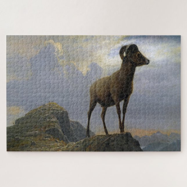 Puzzle Oveja de Bighorn, Albert Bierstadt (Horizontal)