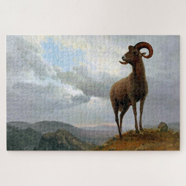 Puzzle Oveja de Bighorn, Albert Bierstadt (Horizontal)