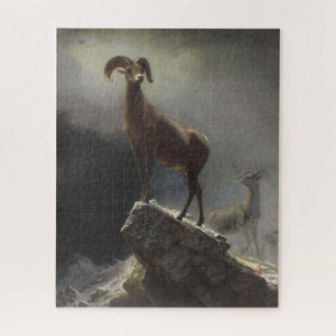 Puzzle Oveja de montaña rocosa por Albert Bierstadt Decou