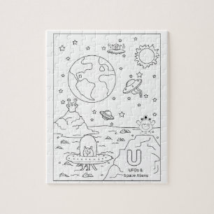 Puzzle OVNIs y alienígenas, rompecabezas, 8 por 10 pulgad
