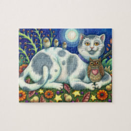 PUZZLE OWLS NOCTURNAS, OWLETS Y PUSSYCAT, ART CAT