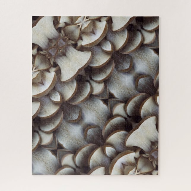 Puzzle Oyster Mushroom Fun House Mirror Style (Vertical)