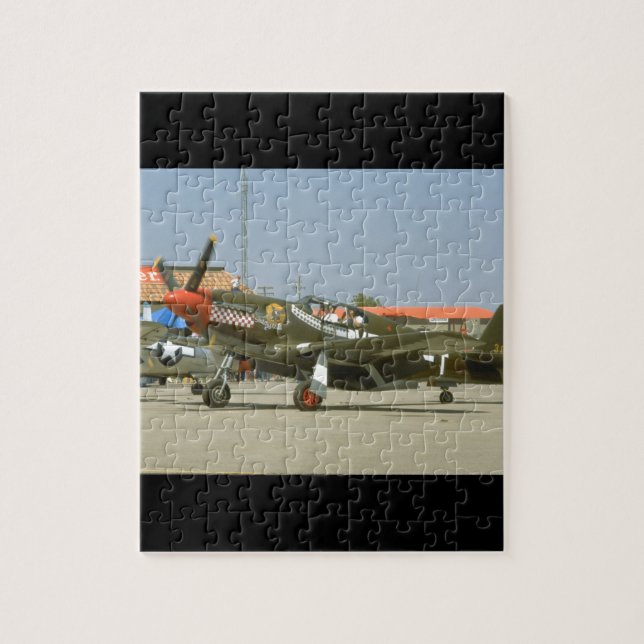 Puzzle P51 mustango verde, aviones izquierdos de (Vertical)