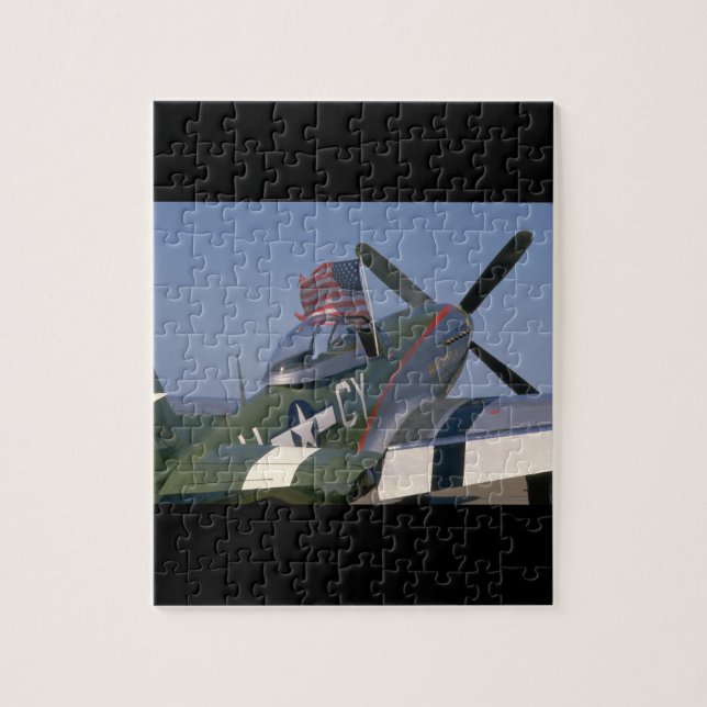 Puzzle P51 mustango, vista posterior. aviones del _WWII (Vertical)