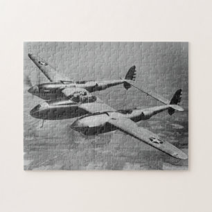Puzzle P-38 Fotografía de aviación de la guerra relámpago