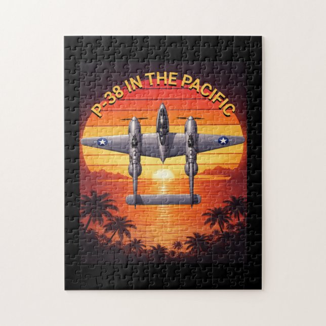 Puzzle P-38 Lightning en el Teatro del Pacífico (Vertical)