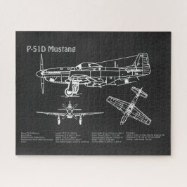 Puzzle P-51D Mustang - Plano aéreo PD