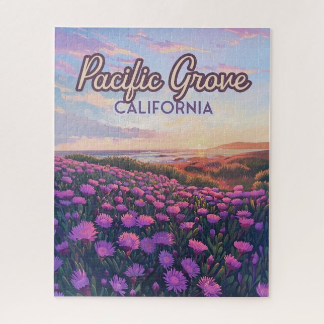Puzzle Pacific Grove California Monterey Magic Purple (Vertical)