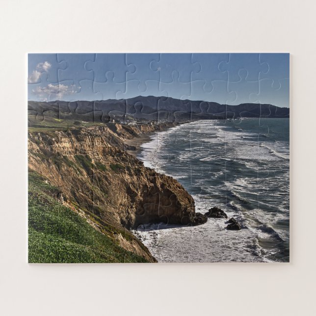 Puzzle Pacifica Coast Beach Mussel Rock California (Horizontal)