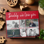 Puzzle Padre con hijos y padre familiar 6 Collage de foto<br><div class="desc">Padre con hijos y padre de familia 6 rompecabezas de Collage de fotos. Collage de 6 fotos, nombre del padre con un dulce mensaje en un guión moderno y nombres de niños superponiendo las imágenes. Añade tus 6 fotos familiares favoritas. Bonito aguijón y un regalo para un cumpleaños, el Día...</div>