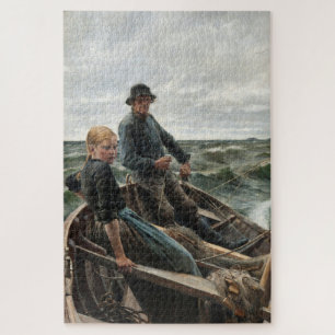 Puzzle Padre e hija en el mar (por Albert Edelfelt)