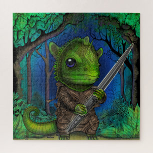 Puzzle Página del libro de Colores Chameleon en Forrest