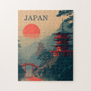Puzzle Pagoda japonesa vintage
