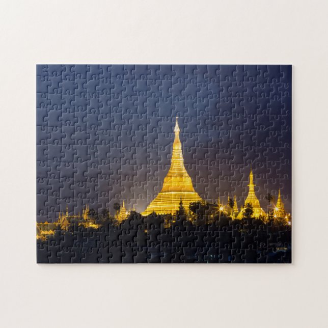 Puzzle Pagoda Shwedagon de noche (Horizontal)