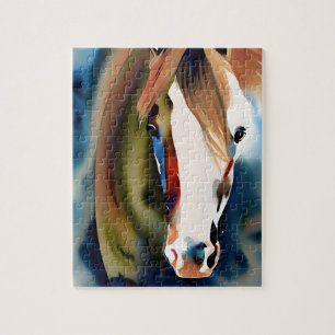 Puzzle Paint Horse Watercolor