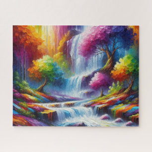 Puzzle Paintaje paisajístico AI Generación de arte horizo