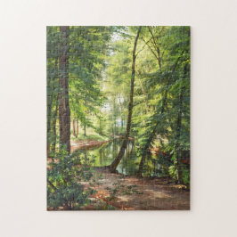 Puzzle Paintaje paisajístico de Aagaard Forest Stream