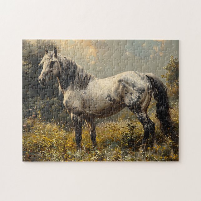 Puzzle Paintaje paisajístico Wild Mustang (Horizontal)