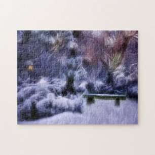 Puzzle País de las maravillas del invierno del bosque Nev