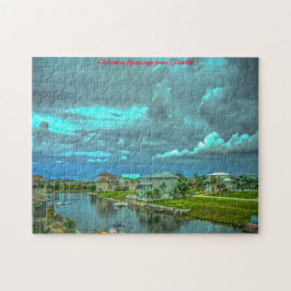 Puzzle Paisaje aéreo de Florida.Saludos navideños