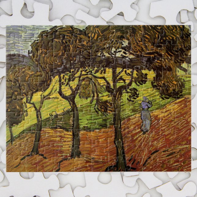 Puzzle Paisaje, árboles y figuras de Vincent van Gogh (Subido por el creador)