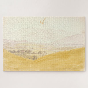 Puzzle Paisaje bohemio con Mittelgebirge