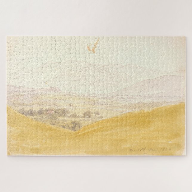 Puzzle Paisaje bohemio con Mittelgebirge (Horizontal)