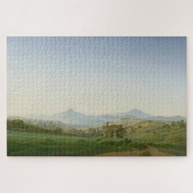 Puzzle Paisaje bohemio con Monte Milleschauer (Horizontal)