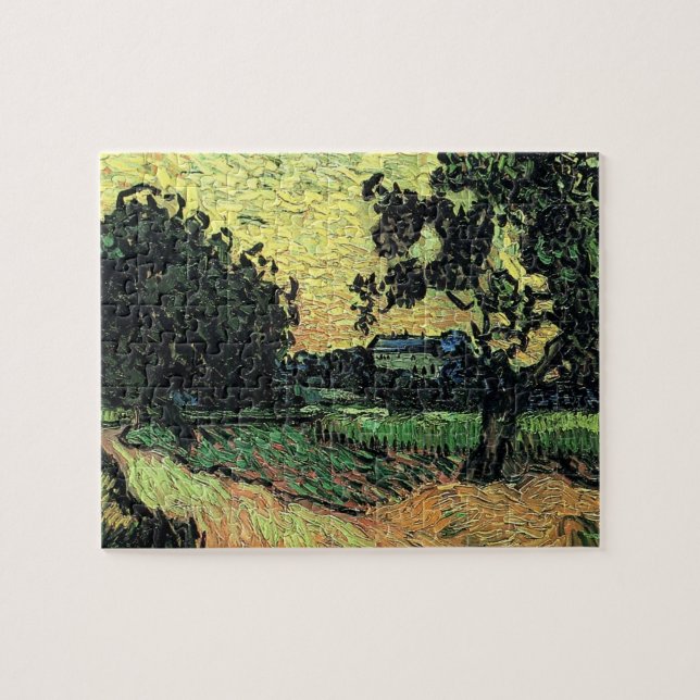 Puzzle Paisaje con Chateau de Auvers de Vincent van Gogh (Horizontal)