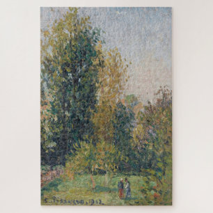 Puzzle Paisaje con dos figuras, Éragny, otoño (1902)