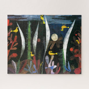 Puzzle Paisaje con pájaros amarillos   Paul Klee  