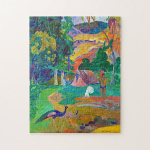 Puzzle Paisaje con pavos reales, Gauguin