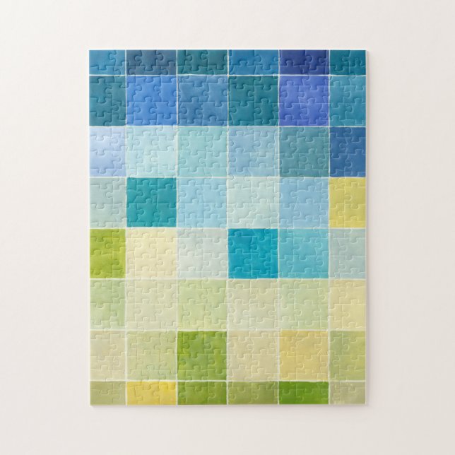 Puzzle Paisaje con plazas Pixilares Multicolores (Vertical)