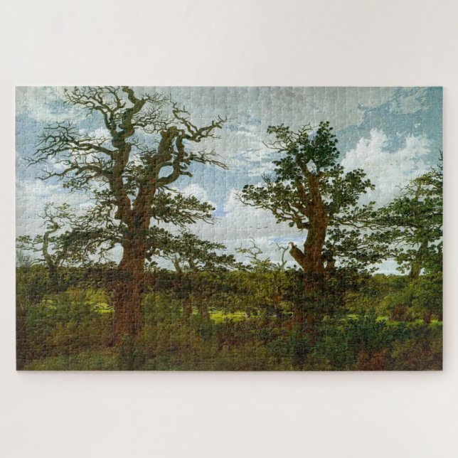 Puzzle Paisaje con robles - Caspar David Friedrich (Horizontal)