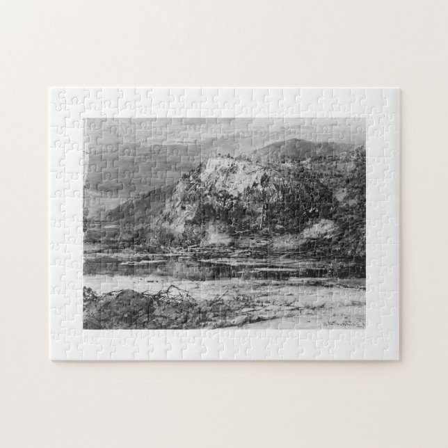 Puzzle Paisaje con Rocky Hills y Stream 1890 William (Horizontal)