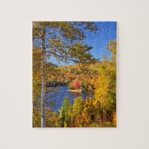 Puzzle Paisaje de árboles en otoño, Maine