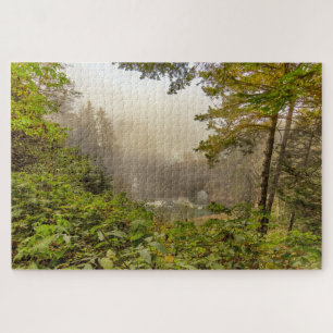 Puzzle Paisaje de bosque y océano